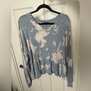 Bleach dyed babydoll top